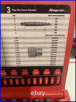 Snap On EXD35 35 Piece Screw Extractor / LH Cobalt Drill Bit Set SAE/Metric