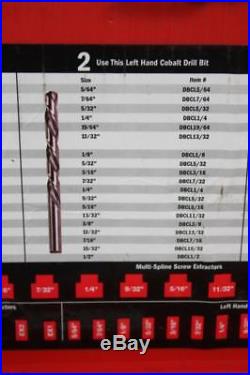 Snap On EXD35 35pc Screw Extractor LH Cobalt Drill Bit Set