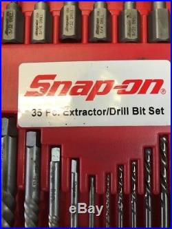 Snap-On EXD35 35pc Screw Extractor LH Cobalt Drill Bit Set
