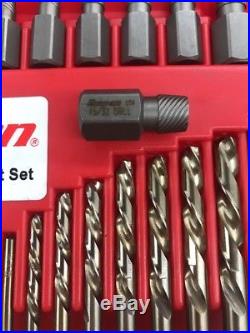 Snap-On EXD35 35pc Screw Extractor / LH Cobalt Drill Bit Set with Case