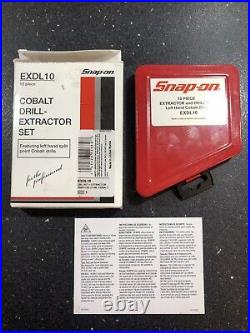 Snap-On EXDL10 10 piece High Speed Cobalt screw extractor set Left hand drills