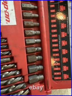 Snap On Exd35 Screw Extractor Cobalt Drill Bit Set, Some Surface Rust, Missing 2