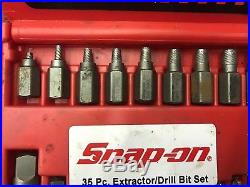 Snap On Exd35 Screw Extractor /lh Cobalt Drill Bit Set (34 Pces)