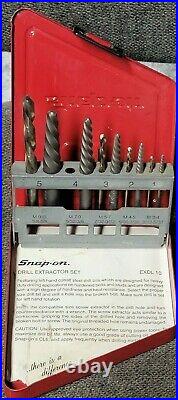 Snap On Tools EXDL10 10 Piece Extractor Set Left Handed Cobalt Drill Bits USA