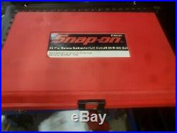 Snap-on 35 Piece Screw Extractor / Lh Cobalt Drill Bit Set Very Nice And Clean