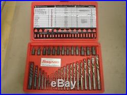 Snap-on 35pc. Screw Extractor / LH Cobalt Drill Bit Set EXD35 Lightly Used IC