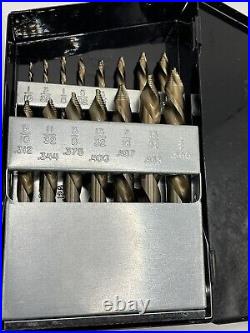 Stiletto Left Handed Cobalt Drill Bits 15pc Set 1/16-1/2 By 1/32 Rodman NEW