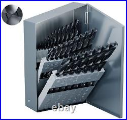 TiAIN Coating Cobalt Drill Bit Set, Multifacet Tip 29Pcs M35 Jobber Drill Bit