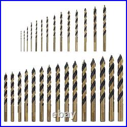 VIM Tools M35 Cobalt Drill Bit Set 29 Piece Metal Drill Bit Set 1/16 to 1/2