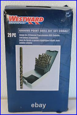Westward 29pc Groove Point Drill Bit Set Cobalt 10D228C
