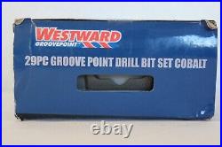 Westward 29pc Groove Point Drill Bit Set Cobalt 10D228C