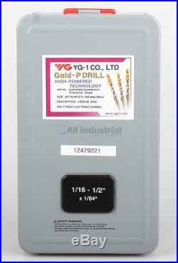 YG1 29 Pc. Cobalt Drill Set 1/16-1/2 x 64ths Straight Shank Split Point